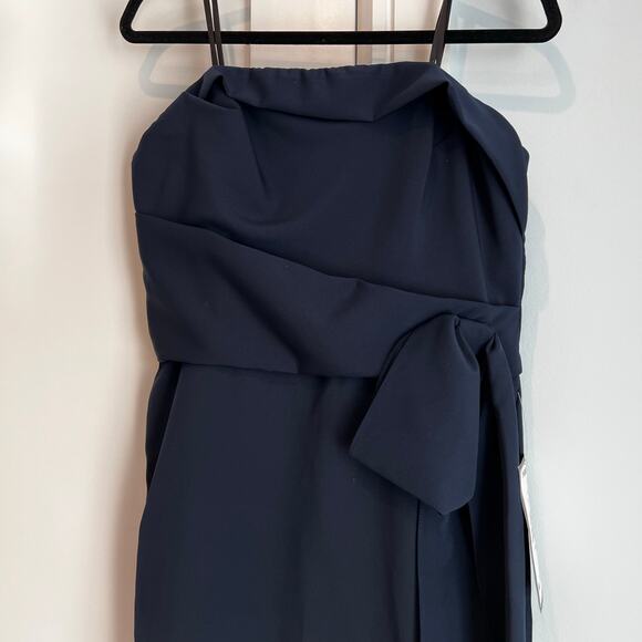 Betsy & Adam Women's Strapless Faux Wrap Evening Dress Navy Size 14 NWT - Picture 13 of 13